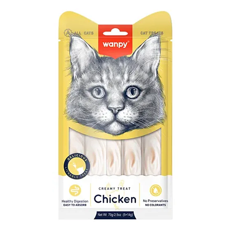 Petisco Cremoso Wanpy Frango 70g