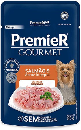 Sachê Premier Gourmet Cães Adultos Pequeno Porte Salmão 85g