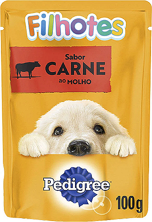 Sachê Pedigree Filhote Carne 100g Kit Com 18 Unidades