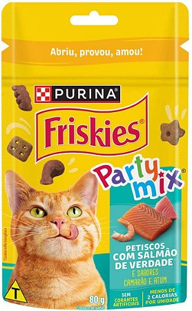 Friskies Party Mix Salmão, Camarão e Atum 80g