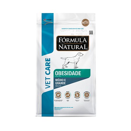 Fórmula Natural Vet Obesidade Raças Medias e Grandes 2kg