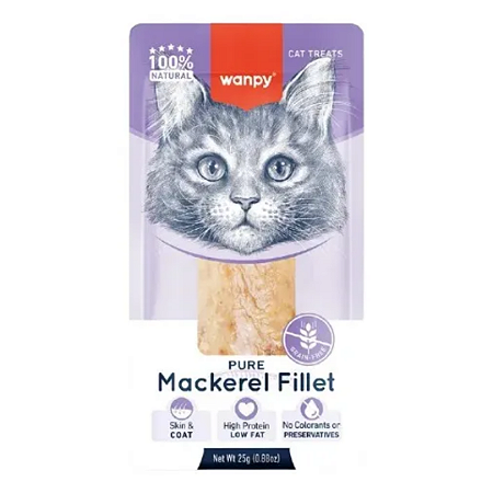 Petisco Para Gato Wanpy Fillet Natural De Cavalinha25g