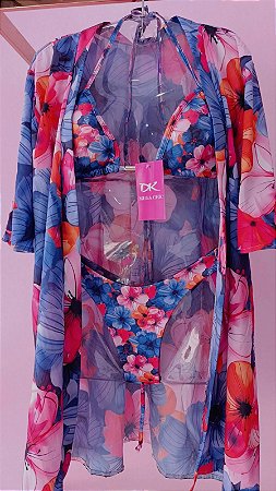 KIMONO FLORAL - MODA PRAIA