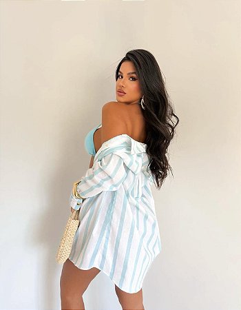 CHAMISE LISTRAS AZUIS