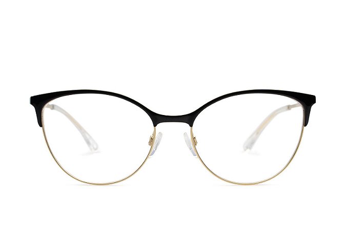 Óculos Feminino Emporio Armani EA 1087 3014 Metal Preto com Dourado