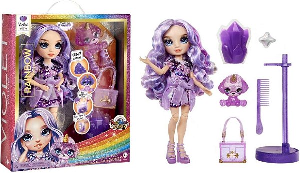Boneca Classic Rainbow Fashion Doll - Violet (28 cm)