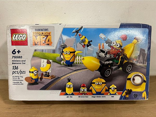 LEGO 75580 Meu Malvado Favorito 4 - Minions e Carro Banana (Caixa Amassada)