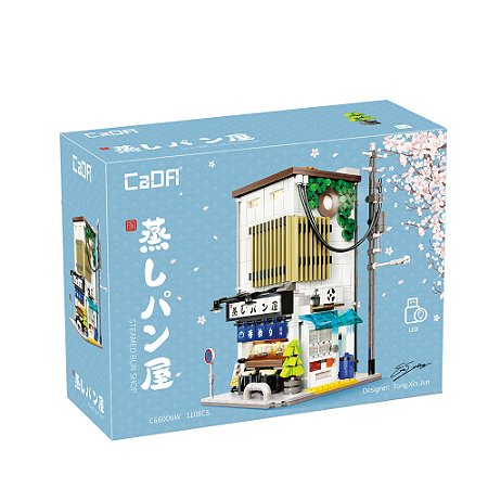 Cada - Blocos De Montar Casa De Pães Japoneses Com Iluminação LED (1108 Peças)