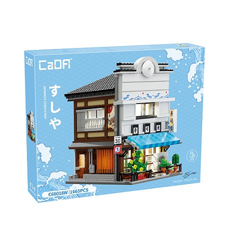 Cada - Blocos De Montar Restaurante De Sushi Com Iluminação LED (1665 Peças)