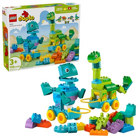 LEGO 10451 DUPLO - Dinossauros 3 em 1 Sobre Rodas