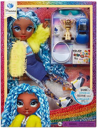 Boneca Rainbow High Sparkle E Shine Fashion Dolls - Marina (Blue)
