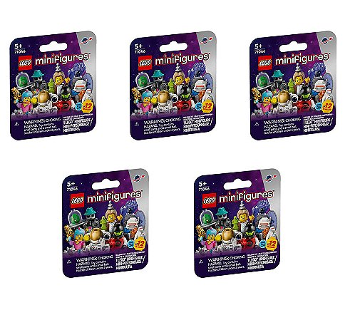 SUPER COMBO (5 Unidades / Caixinhas) LEGO 71046 Minifiguras - Pacote Série 26 - Espaço
