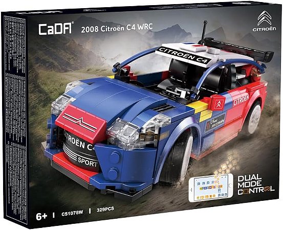 Cada - Blocos de Montar Carro Citroen C4 WRC 1:20 Com Controle Remoto