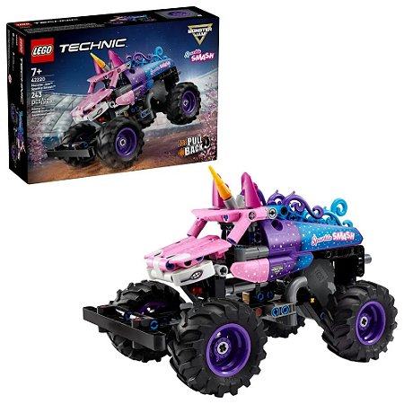 LEGO 42220 Technic - Monster Jam™ Sparkle Smash™ com Mecanismo de Fricção