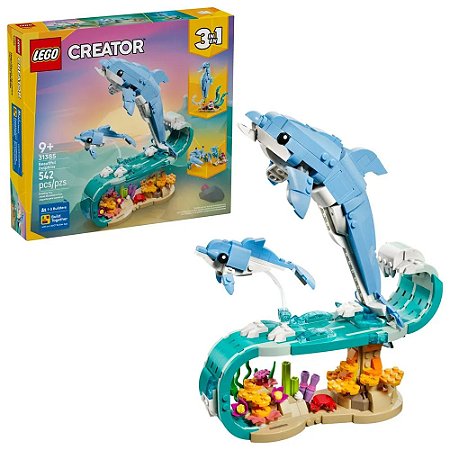LEGO 31385 Creator 3 em 1 - Animais Marinhos: Lindos Golfinhos