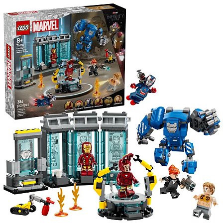 LEGO 76315 Marvel - Laboratório do Homem de Ferro: Salão de Armaduras