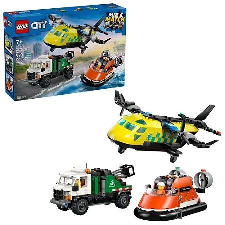 LEGO 60505 City - Avião, Caminhão de Serviço e Aerobarco