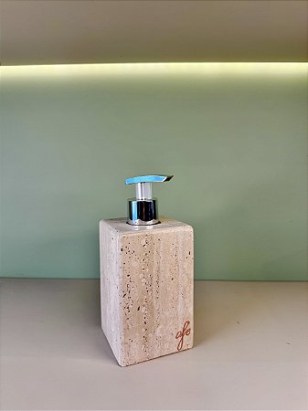 P) Saboneteira Pietra em Mármore Travertino Romano