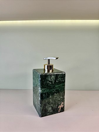 P) Saboneteira Pietra em Mármore Verde Guatemala