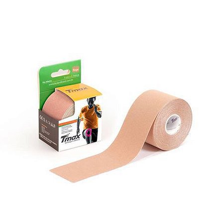 Bandagem Elástica Kinésio Tape Tmax 5m x 5cm Bege