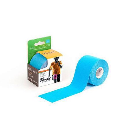 Bandagem Elástica Kinésio Tape Tmax 5m x 5cm Azul