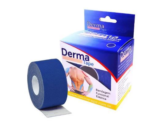 Bandagem Funcional Adesiva 5m X5cm Dermatape Azul