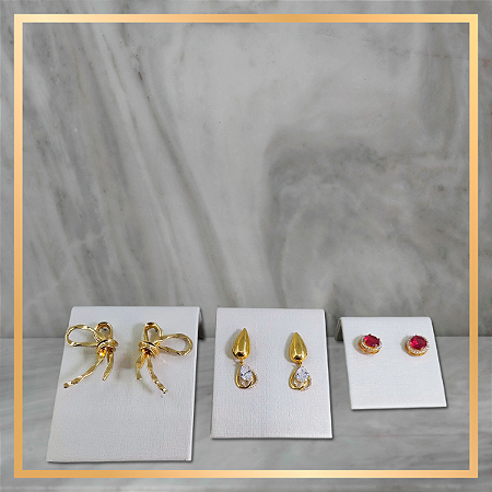 Trio Expositor Prancha para Brinco Off White