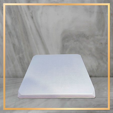 Expositor Base Quadrada Forrada Forrada OffWhite - 25x25 cm
