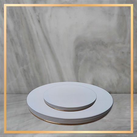 Conjunto Basse Grande e Pequena OffWhite Dourado