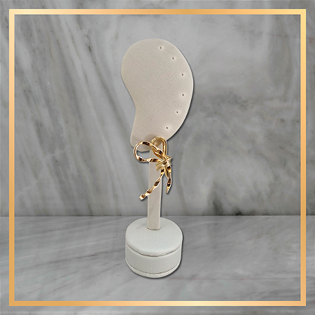 Expositor de Orelha Forrado com Base Offwhite