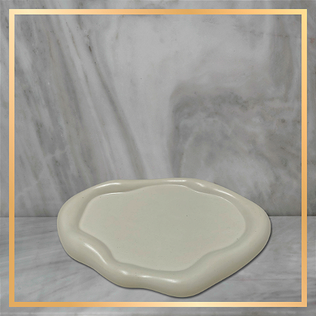 Bandeja de Gesso Orgânica Nuvem Offwhite
