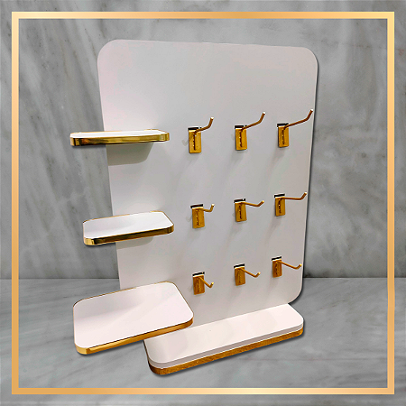 Painel Móvel Offwhite com Ganchos