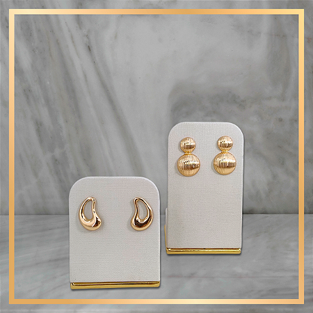 Par Expositor de Brincos Cartela Vertical Offwhite