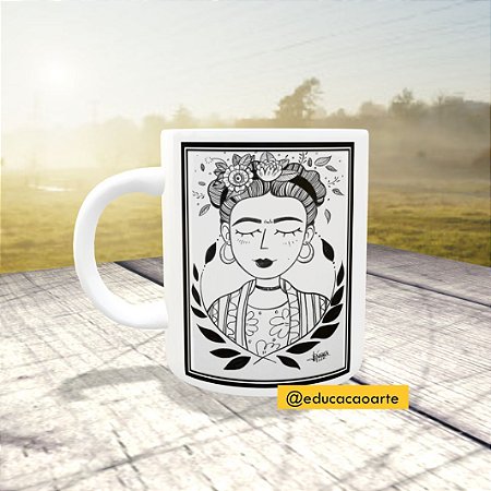 Caneca Frida Preto & Branco