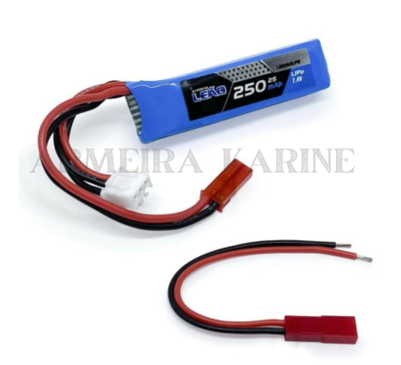 BATERIA DE LIPO PARA AEP 7.4V/2S - 250mAh - 20C [LEÃO]