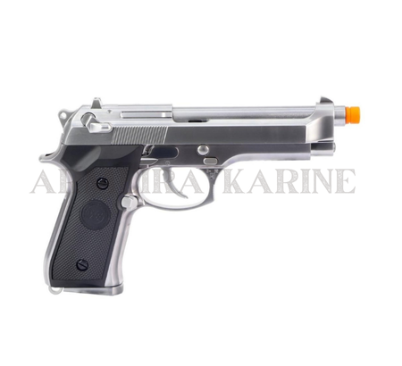 PISTOLA GBB M92 (BERETA) STANDARD BLOWBACK CROMADA [WE]