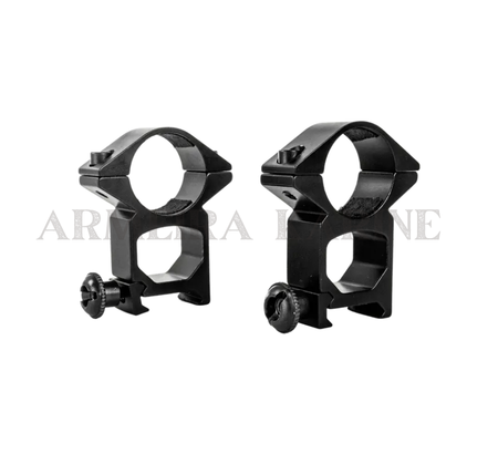 CONJUNTO DE MOUNTS ALTOS P/ LUNETA DIÂMETRO 25MM P/ TRILHO DE 22MM - 2 PARAFUSOS [ROSSI]