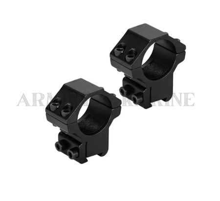 CONJUNTO DE MOUNTS ALTOS P/ LUNETA DIÂMETRO 25MM P/ TRILHO DE 11MM - 4 PARAFUSOS [ROSSI]