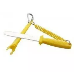 Faca para mergulho profissional - Victory Green River de 16 cm com bainha personalizada (ponta romba)