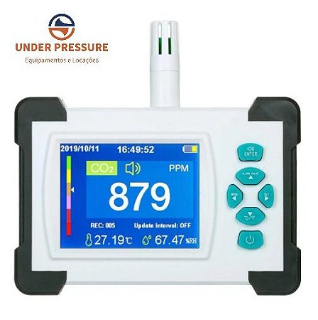 Medidor de dióxido de carbono (CO2), temperatura e umidade CDH-1