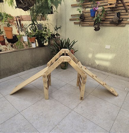 Triângulo Pikler Transformável Padrão + Rampa 2 em 1 + Escorregador