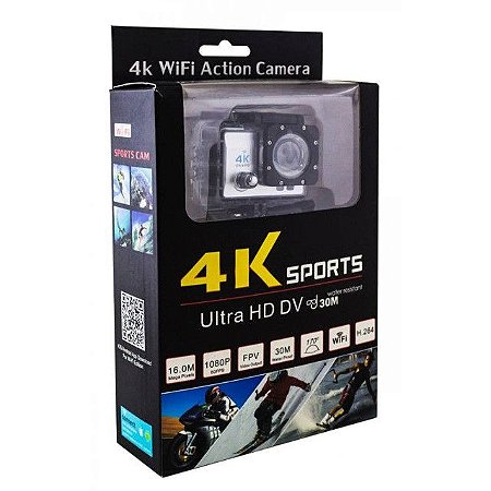 Action Câmera Hd Go Sport Wi-fi 4k 1080p Prova D'água Mic