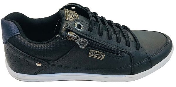 SAPATENIS MASCULINO PED SHOES PRETO COM MARINHO LINHA PEGASUS - MODA  CALÇADOS