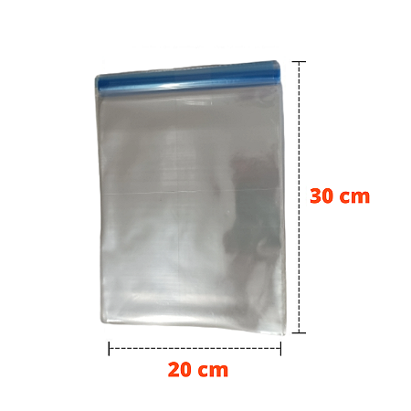 Saco Transparente com Lacre 20x30