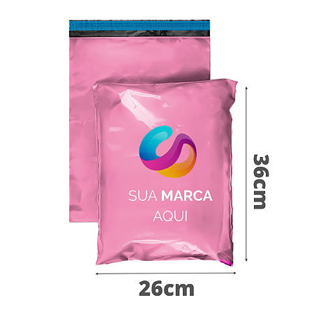 Envelope de Segurança Personalizado Rosa 26X36