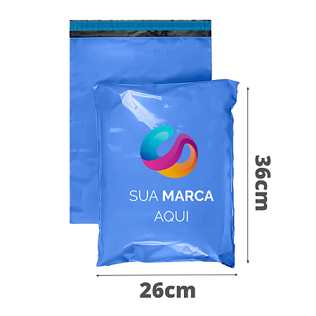 Envelope de Segurança Personalizado Azul 26X36