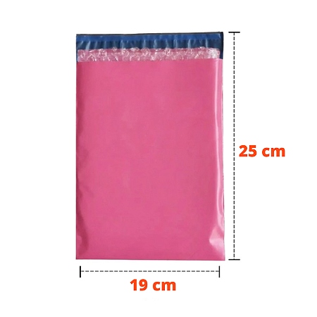 Envelope de Segurança Plástico Bolha Rosa 19x25