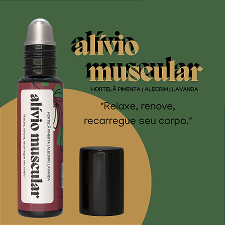 Roll On Blend Alívio Muscular Óleos Essenciais UOM 10ml