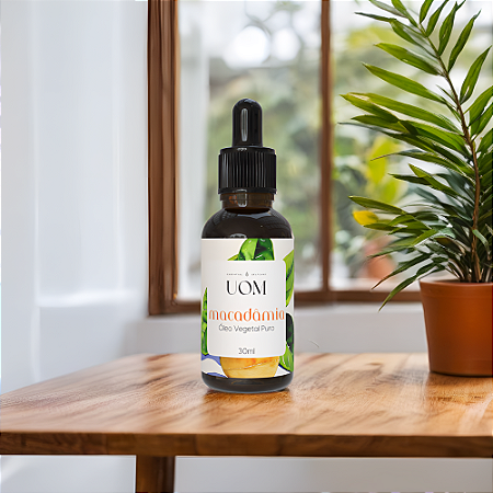 Óleo Vegetal de Macadâmia Hidratação e Toque Aveludado UOM 30 e 100ml