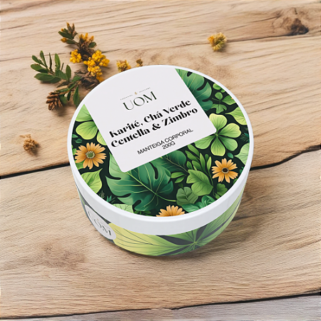 Manteiga Corporal Natural Detox – Karité, Chá Verde, Centella Asiática & Zimbro